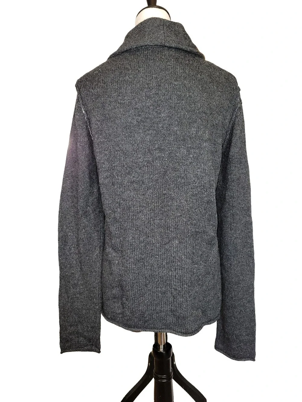 Ladies Converse One Charcoal Gray Cowl Neck Knit Sweater Size XL
